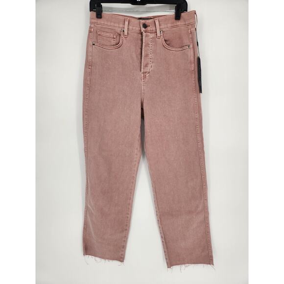 NWT Veronica Beard Blake Crop HR Classic Straight Jeans Sz 29 Rosewood #2C439 - Picture 2 of 13
